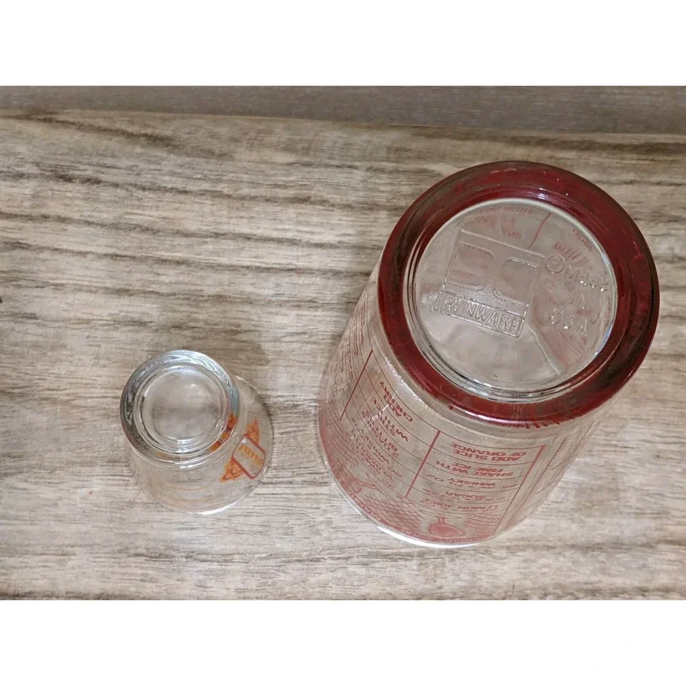 Irvinware Cocktail Recipe Mixing Glass Tumbler & Jigger Shot Glass Barware Set